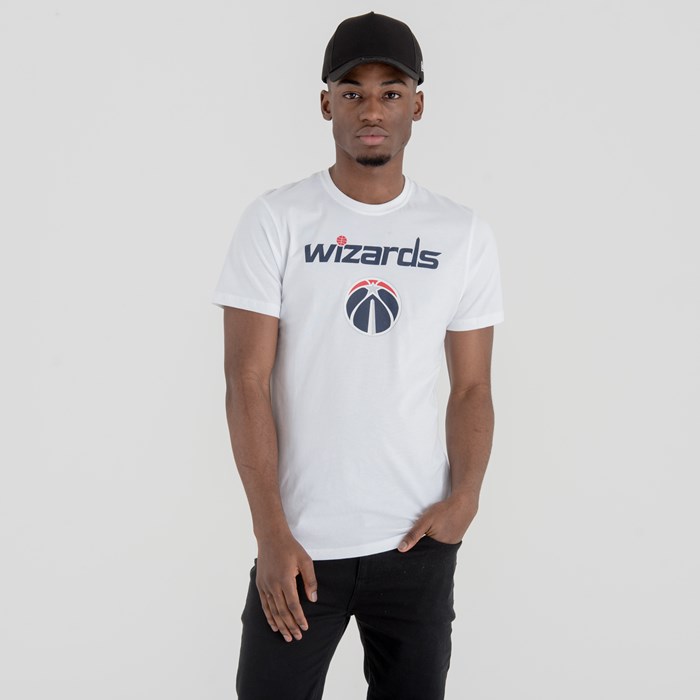 Washington Wizards Team Logo Miesten T-paita Valkoinen - New Era Vaatteet Tarjota FI-970214
